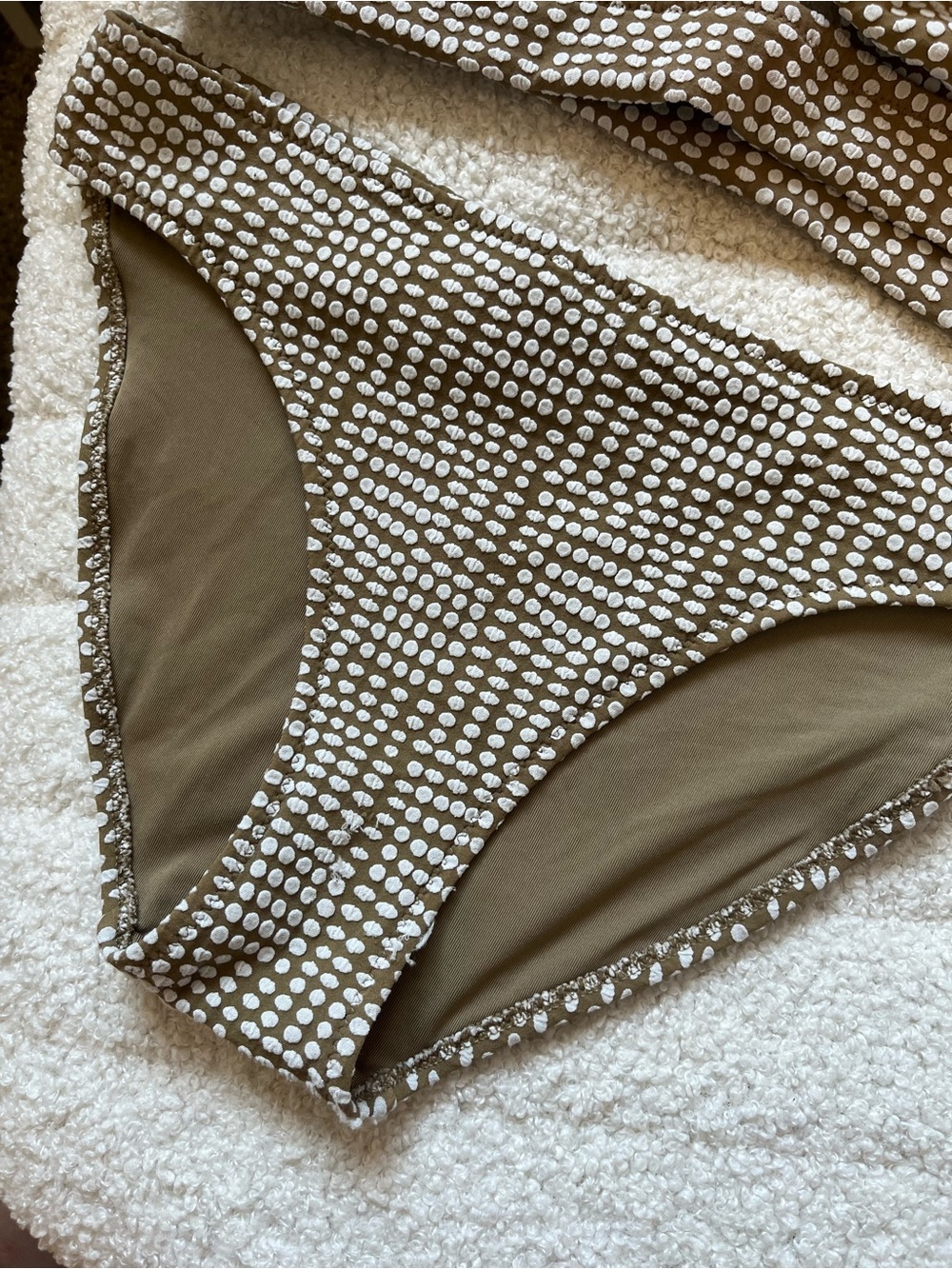 Aerie Olive Dot Tie-Front Bikini Set - Picture 5 of 7